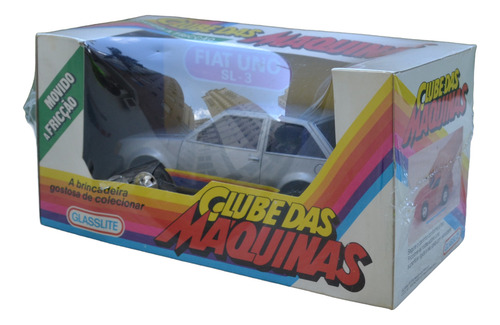 Veículo Miniatura Glasslite Clube Das Máquinas Fiat Uno Sl-3 Cinza