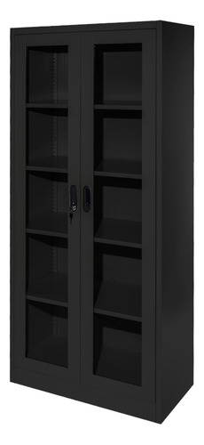 Gabinete Con Entrepaños Móbiles Y Puertas De Cristal