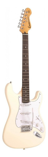 Guitarra eléctrica Encore E6 de madera maciza vintage white brillante con diapasón de palo de rosa