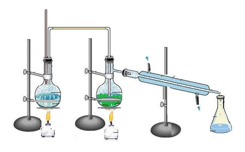Equipo Destilación Por Arrastre A Vapor  Extrae Aceite 500ml