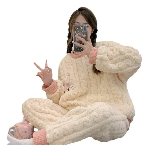 Pijama De Invierno For Mujer, Forro Polar Coral 2023, Nuevo