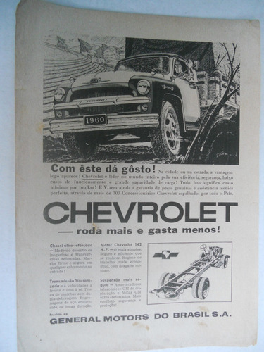 Propaganda Caminhão Chevrolet 1960