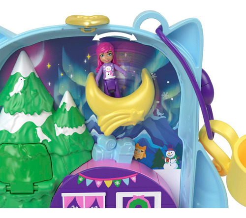 Polly Pocket Set De Juego Compacto Pijamada De Búho Color Mu