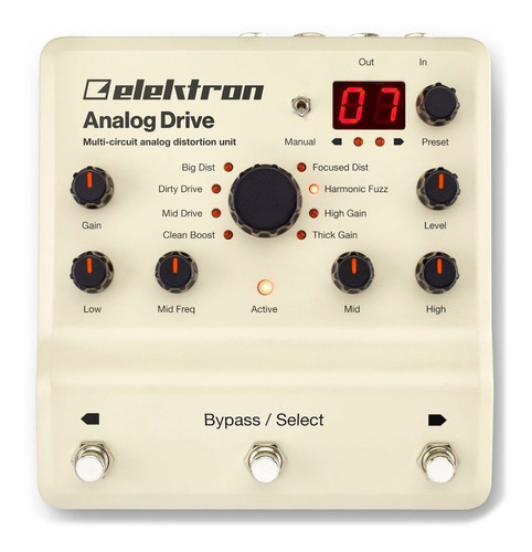 Elektron Analog Drive Pedal Multiefectos Analogico Overdrive