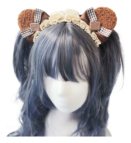 Diademas De Oso De Felpa Con Orejas De Animal Lolita, Lazos