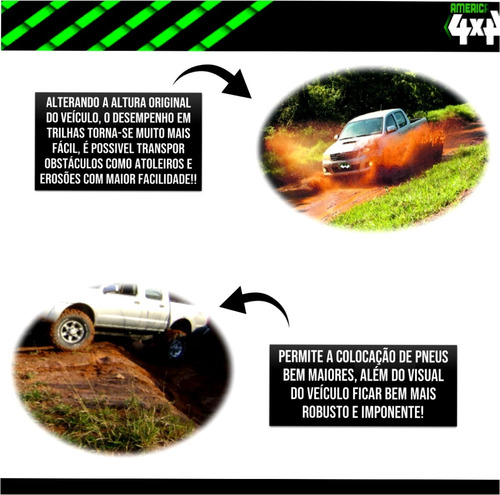 Kit Lift De Suspensão 1,5 Polegada Ranger 2013 A 2022