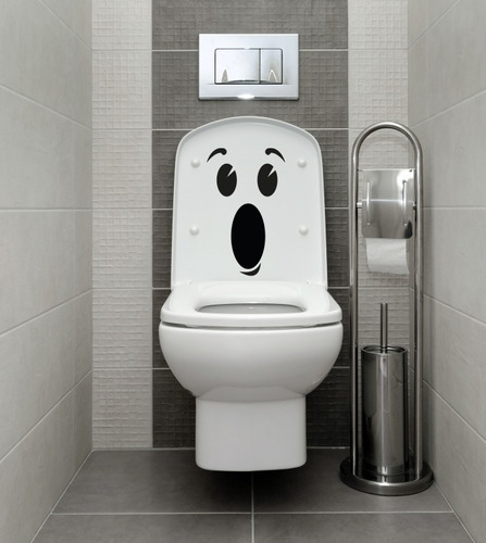 Decoración Ojos Fisgón Asombrado Wc Escusado Baño Comico