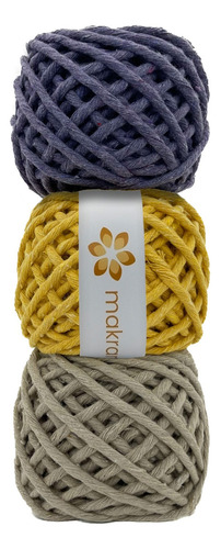 Hilaza De Algodón Para Macramé 3mm Kit 3pza Colores Color Vintage