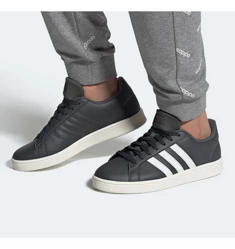 Tenis Grand Court Base Gris Hombre adidas Ee7907 Meses sin intereses