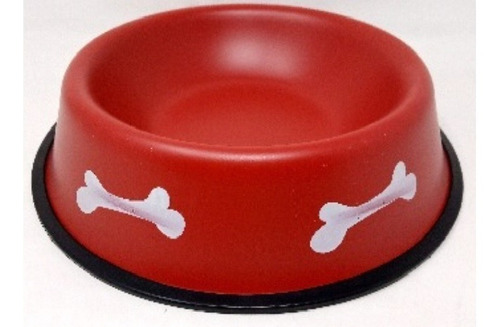 Comedero Para Mascota 37980 Rojo Diametro 25,5cm Alto 6,7cm