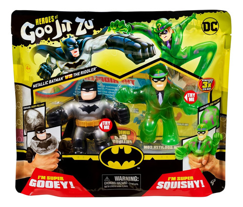 Heroes Goo Jit Zu Flexible Estira Batman Y Villano 2 Figuras