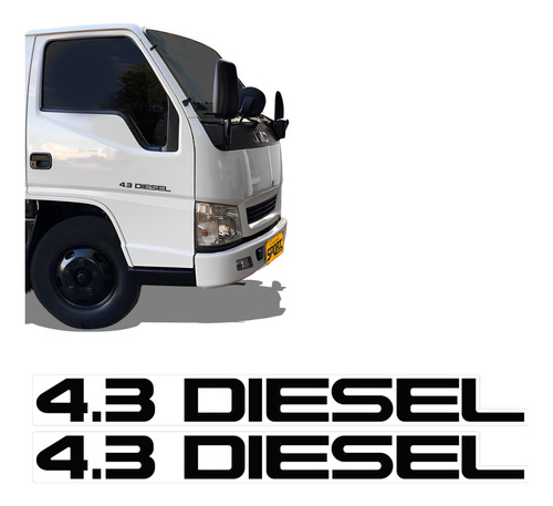 Adesivos 4.3 Diesel Da Porta Caminhão Gmc 7 Ton 96/ Genérico