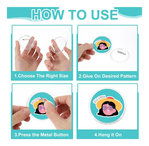 Meccanixity 12pcs Botones En Blanco Button Button Maker 256