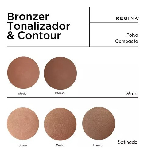 Imagen 4 de 6 de Bronzer Regina Tonalizador & Contour En Polvo Compacto