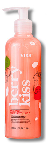 Shampoo Hidratação Berry Kiss 300ml Cabelos Hidratados Macios Brilho Nutrição Fragrância Doce Sem Sal Parabenos Vegano Limpeza Suave Para Todos Os Tipos De Cabelo