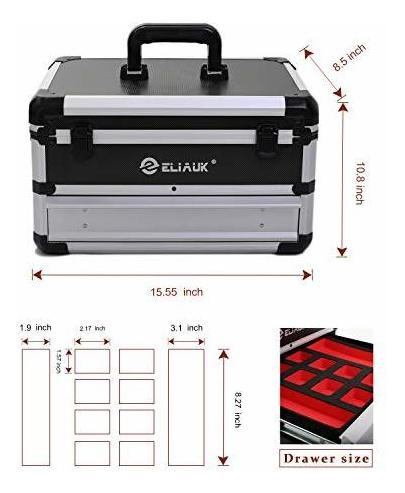 Eliauk Estuche Herramienta Portatil Aluminio Cajon