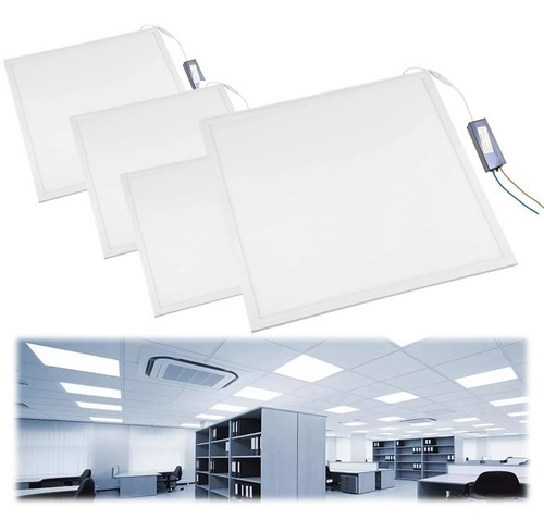 Panel Led 60x60cm Grande 48w - Luz Fria X 4 Unidades Oficina