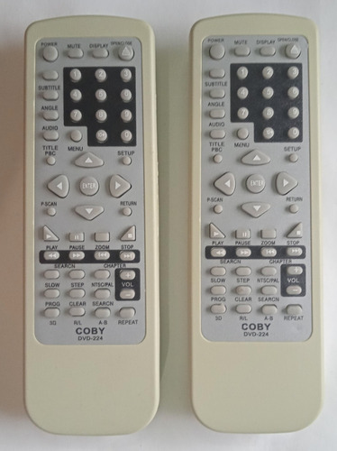 Control Remoto Dvd Coby Modelo Dvd755 