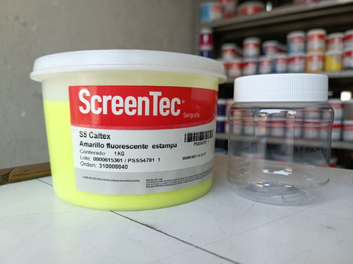 250g Amarillo Fluorescente Estampa Tinta Serigrafia Fondo Os