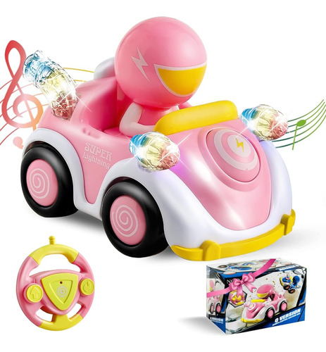 Nqd Remote Control Cartoon Car Para Niños Pequeños Con Músic