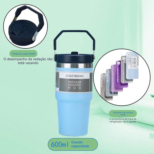 Taza Caliente De Acero Inoxidable De 600 Ml Para Deportes Al