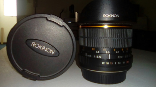 Lente Rokinon 8mm F/3.5 Para Canon Acepto Permutas