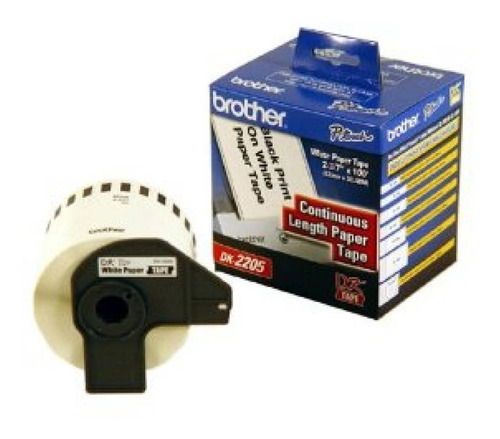 Cinta Rollo Dk-2205 Para Etiquetadora Brother 62mm X 32 Mts