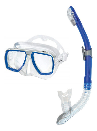 Kit Head De Mares Visor Sin Marco Y Snorkel 100% Seco Buceo