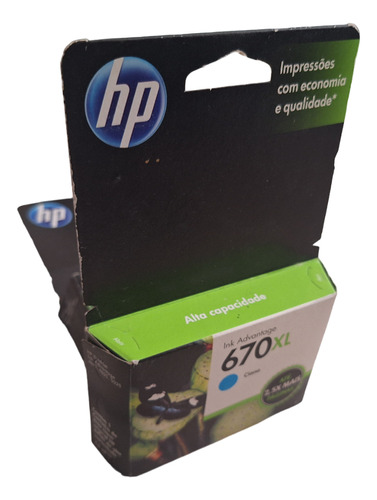 Cartucho Hp 670xl Original Azul  Cz118ab Alto Rendimento....