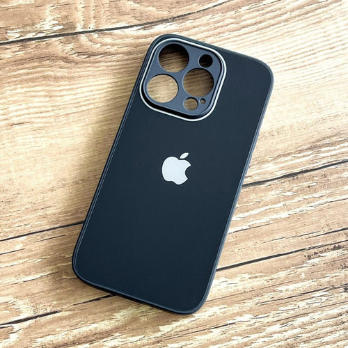 Capa De Vidro Glass Fosca Borda Silicone iPhone 14 Pro Max