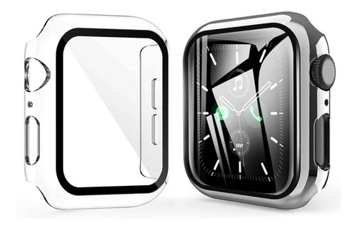 Funda Y Mica Full Cover Para Apple Watch 41 45 Mm Acrilico