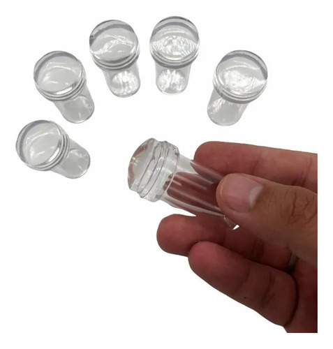 Sello De Uñas De Silicona Transparente Para Francesinha, 6 U