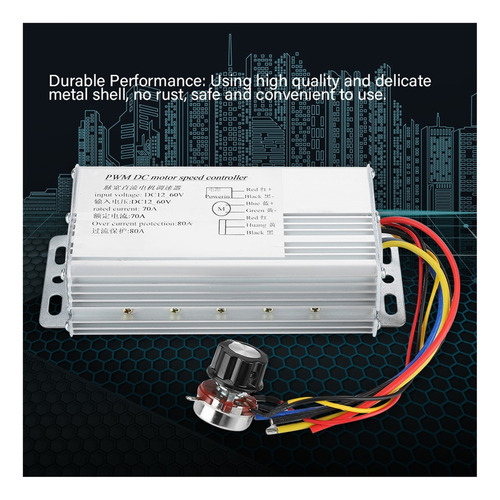Dc 12v-60v 70a Pwm Controlador De Velocidad Del Motor