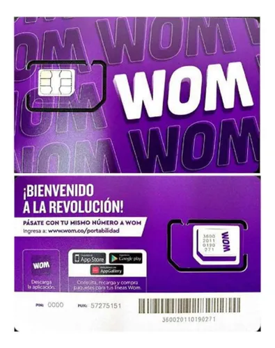 Una Simcard Wom Prepago Activada Recargas 4g Minutos Datos