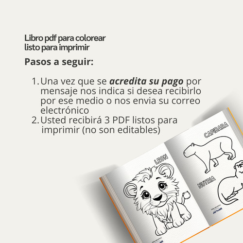 Dibujos Para Colorear 3 Libros De Animales Pdf Para Imprimir