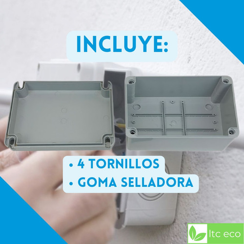 Imagen 3 de 10 de Caja De Paso Luz Estanca Exterior 220x150x90 Pvc Electricas