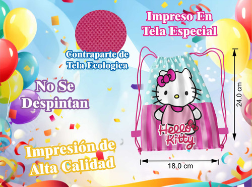 50 Morralitos Dulceros Hello Kitty Bolsitas Dulceros Eds Fucsia Hello Kitty