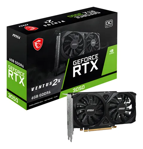 Placa de vídeo Msi Geforce Rtx 3050 Ventus 2x 6g Oc