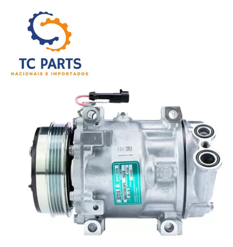 Compressor De Ar Condicionado Sd7v16 4 Canais 12v 2 Furos