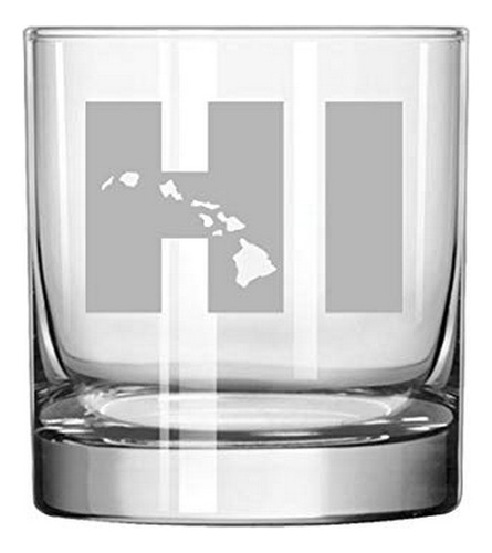 Vaso Alto De Whisky Rocks De 11 Oz Hi Islas Hawaianas Hawai