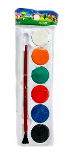 Acuarela Escolar Playcolor X 6 Colores