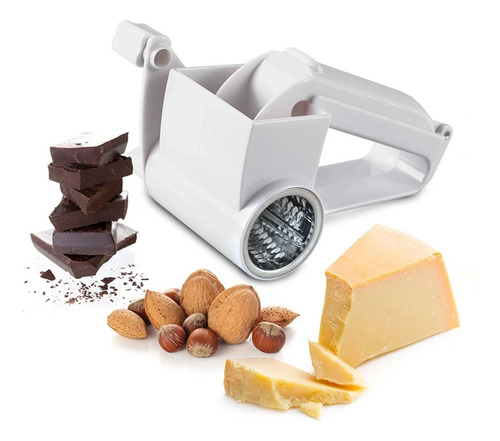 Ralador De Queijo Chocolate Legumes Manual Com Manivela Bco