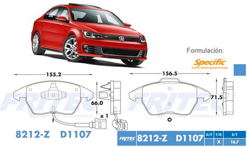 Balata Trasera Jetta Gti 2006-2014