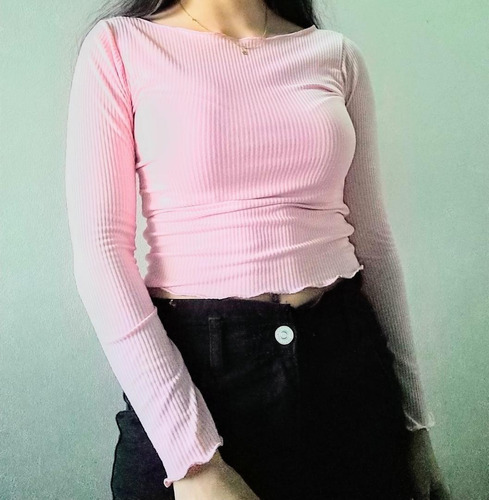 Imagen 1 de 1 de Blusas De Dama De Tela Acanelada. Talla Única
