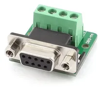 Comprar Db9-m4 D Sub Hembra Adaptador Rs232 Serial Terminal Conector