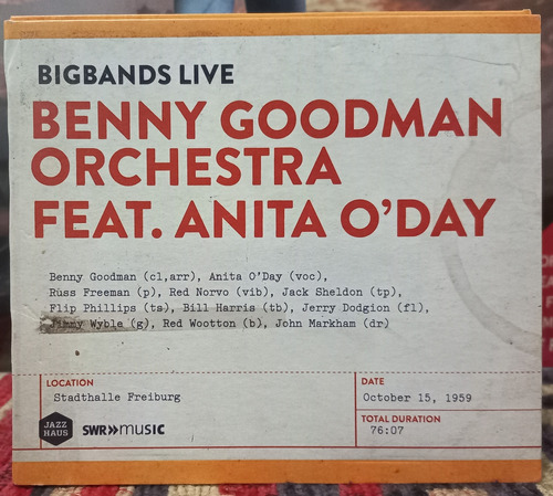 Benny Goodman Orchestra Feat Anita O'day Cd Igual A Nuev