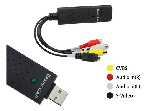 Tarjeta De Captura De Video Usb A Dvd Negro