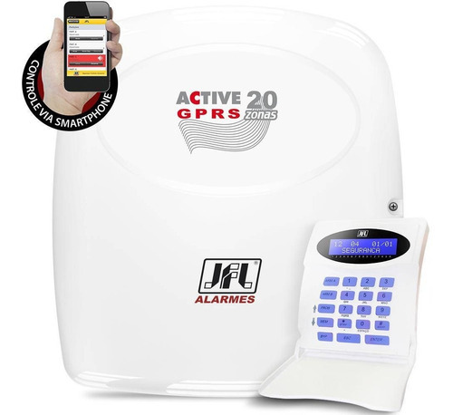 Central Alarme Monitoravel Active 20 Gprs 22 Zonas + Teclado