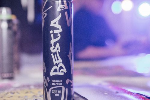Lata Bestia Aerosol Pintura Mate Prof Baja Presion X10 Amarillo