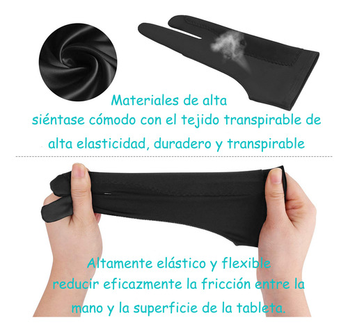 Guante Artista Tableta Gráfica Dibujo Reduce Fricción, Sudor